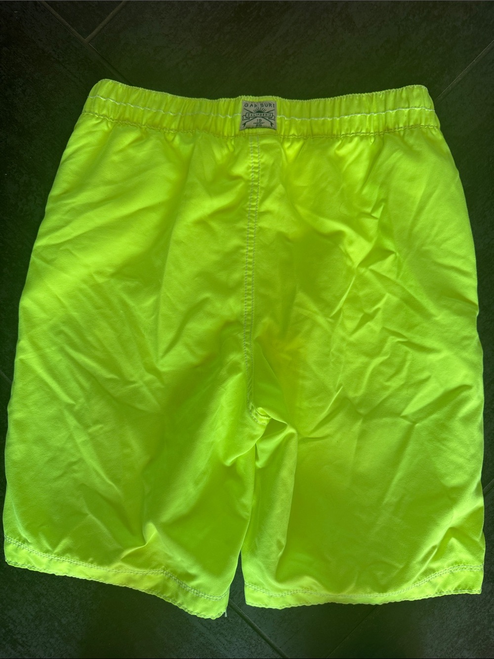 Boys XXL gap bright Neon Yellow Swim Trunks - Picture 3 of 5
